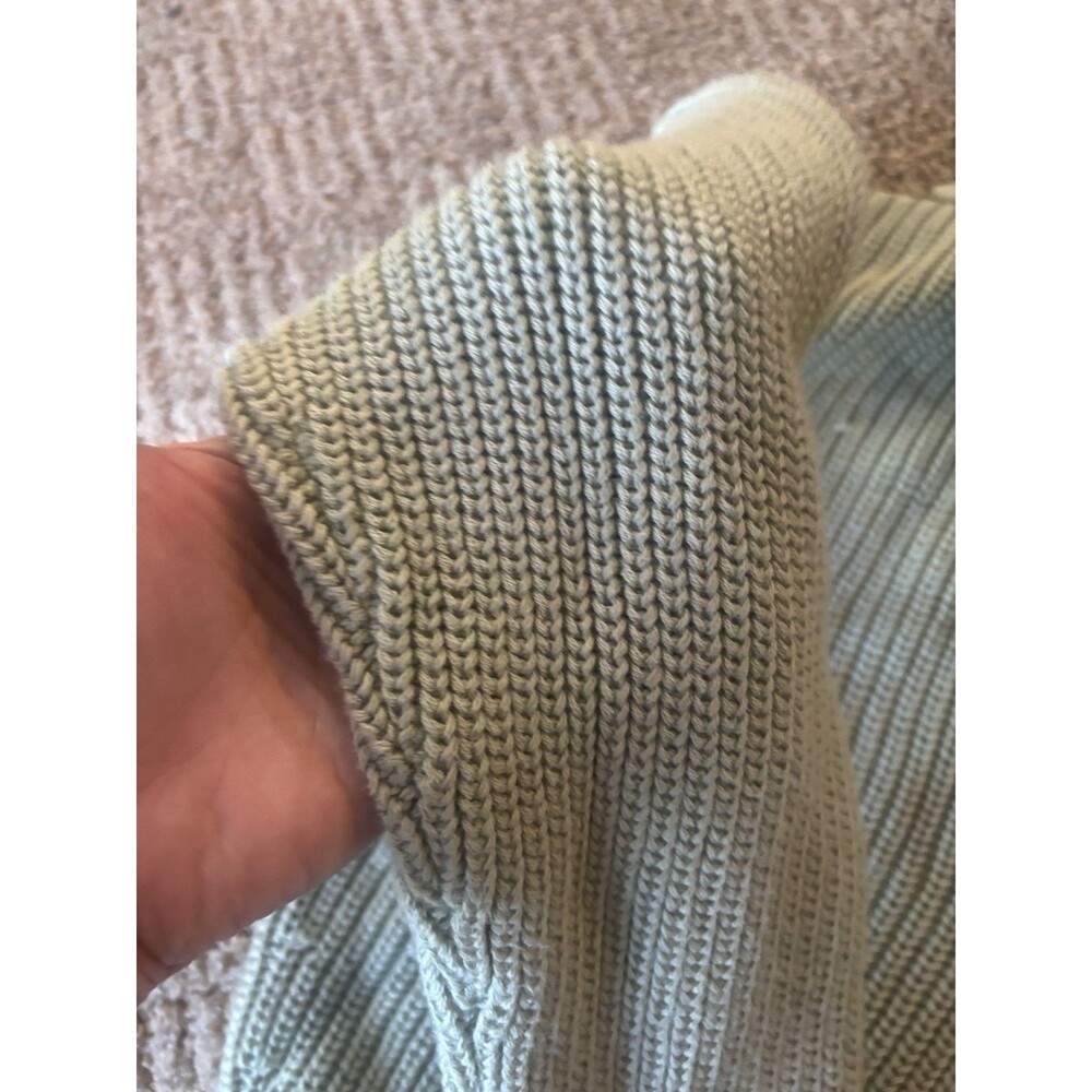 J.CREW 100% Cotton Ribbed Knit Green Collared Pullover Sweater Women’s XS - Picture 2 of 5